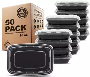 50 pack Meal Prep Containers, Microwave Safe Food Storage Containers with Lids - Picture 1 of 9