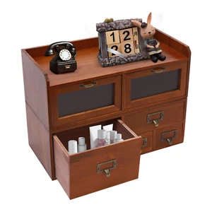 Desktop Organizing Cabinet, Supplies Organizer, Vintage Drawers for Desk - Picture 1 of 24