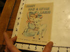 Salesman Sample or Dummy :1950's Rand McNally elf book: MARY HAD A LITTLE LAMB