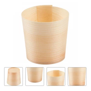 Wooden Water Cups Outdoor Tableware Biodegradable Party Cups Wooden Tea Cup - Picture 1 of 12