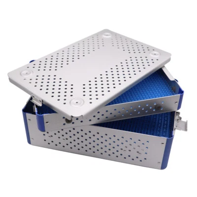 US Sterilization Box Disinfection Tray Case Surgical Instruments Aluminium Box