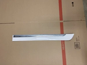 06-11 Mercury Grand Marquis Rear LH Driver Door Molding with Chrome Insert White - Picture 1 of 6