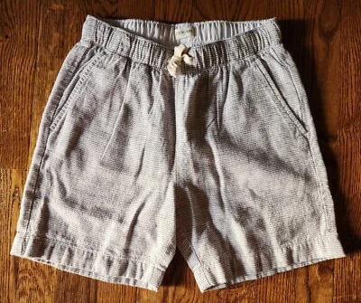 CREWCUTS◇◇ Pantalones Cortos Muelle 10 Rayas Mezcla de Lino Rayas Gris Blanco Foto 1 de 4