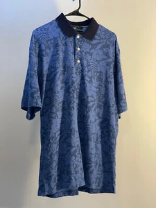 Polo de golf de colección Tommy años 90 Hilfiger para hombre patrón floral azul L 6/6 - Imagen 1 de 5