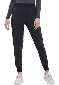 Black Cherokee Scrubs iFlex Mid Rise Jogger Pant CK011 BLK - Picture 1 of 6