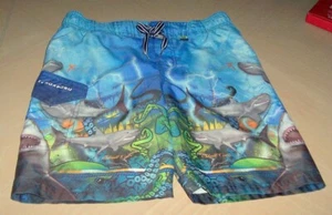SHARKS sz 7 swim trunks ZeroXposur boys board shorts - Picture 1 of 13