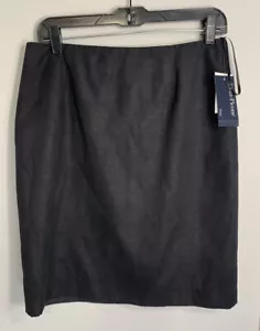 nwt Evan Piccone skirt black Reptile Print Back Zip Pencil Skirt 8 Petite - Picture 1 of 8