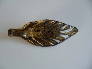 Hair Clip Original Murano Glass Jewelry Leaf Handmade Murano Glass Hair Clipper - Picture 1 of 8