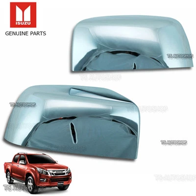 Chrome L+R Side Lamp Mirror Trim Cover Fits Isuzu D-Max Dmax Rodeo 12 17 Genuine Foto 1 de 4