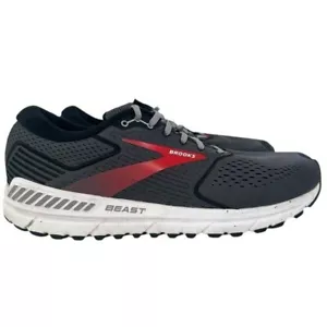 Brooks Beast '20 Running Shoes Black/gray/Red Mens 14 Wide 2E Athletic Training - Picture 1 of 15