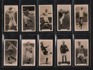 Futbolistas famosos. Juego de tarjetas de comercio/cigarrillo de 1929, Arsenal. West Ham, Liverpool - Imagen 1 de 2