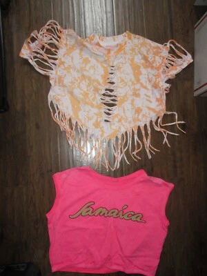 Traje de baño para mujer Cover Up camiseta sin mangas rosa naranja camisa playa traje de baño Foto 1 de 4