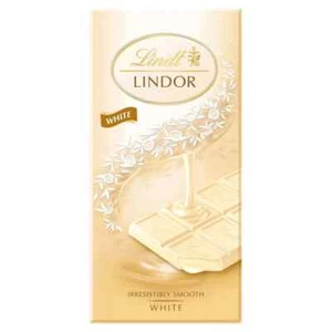 Lindt White Chocolate Bar 100g Luxuriously Smooth White Chocolate Bar - Picture 1 of 7