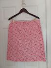 Faded Glory Cotton Floral Skirt Ladies Size L -12 Mark Size Xl Vintage Stretch 
