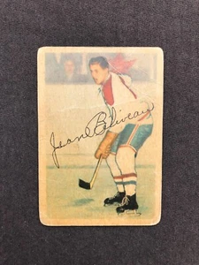 CARD 1953-54 PARKHURST JEAN BELIVEAU #27 ROOKIE RC HOCKEY CREASE - Picture 1 of 8