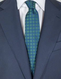 Corbata Kiton verde oscuro con estampado - Imagen 1 de 1