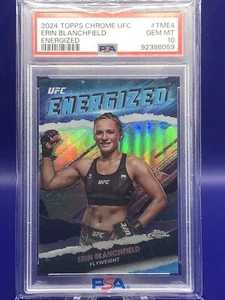 2024 Topps Cromo UFC Erin Blanchfield Energizado #TME-4 ESTUCHE HIT PSA 10 POP 2 - Imagen 1 de 2