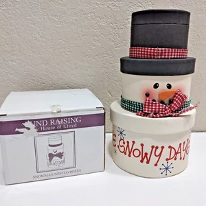 Snowman Nested Boxes Christmas House of Lloyd - Picture 1 of 4