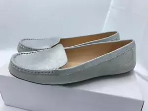 Isaac Mizrahi en vivo! Mocasines de gamuza y metal (1665) plateados/cemento talla 9,5 M - Imagen 1 de 7