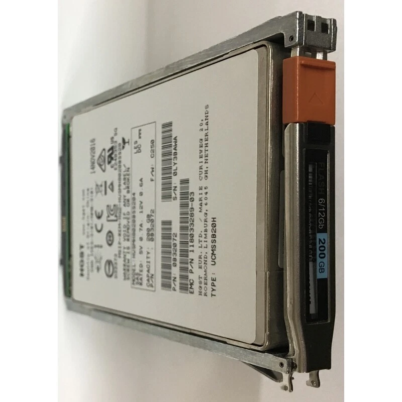HUSMH842 CLAR200 - EMC 200GB SSD SAS 2.5" HDD for VNX5100, 5300, 5400, 5500, ... - Image 1 of 1