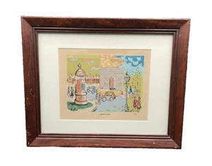 Vintage Paris Scenes Matted Framed Print "Promenade" - Picture 1 of 14