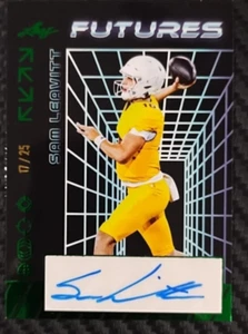 2024 Leaf Futures Sam Leavitt Green Foil 17/25 Auto Rookie Arizona St. #A-SL1 - Bild 1 von 5