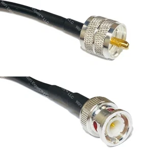 LMR200 Silber PL259 UHF Stecker auf BNC STECKER Koaxial RF Kabel USA Lot - Bild 1 von 1