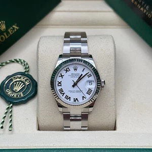 Rolex Datejust 31 NEW 2025 White Roman Dial Stainless Steel Fluted Oyster - Picture 1 of 8