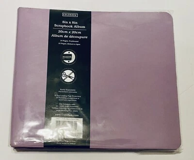 Álbum de recortes pequeño lila lavanda púrpura cubierta de tela 8 x 8 pulgadas libro de colores Foto 1 de 4