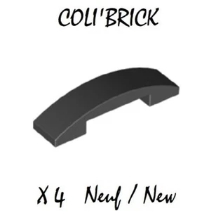 Lego 93273 - 4x Curved Stein / Slope, Curved 4x1 no Studs - Black Black - NEU - Bild 1 von 1