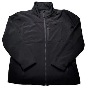 SNOZU PERFORMANCE Men Size 2XL Black Zip Fleece Lined Soft Shell Jacket EUC - Picture 1 of 20
