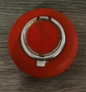 Vintage Red Mid Century Metal Travel Portable Ashtray Pocket - Picture 1 of 4