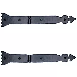 2 Pack 11" Iron Decorative Spear Strap Hinge For Doors & Gates & Furniture - Picture 1 of 5