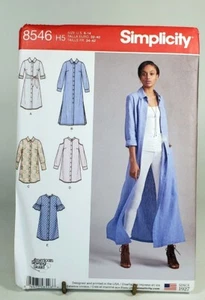 Pattern Misses Shirt Dress 3 Lengths Size 6-14 Simplicity 8546 - Picture 1 of 2