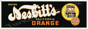 Nesbitt's California Orange 6" x 18" Metal Sign - Picture 1 of 1