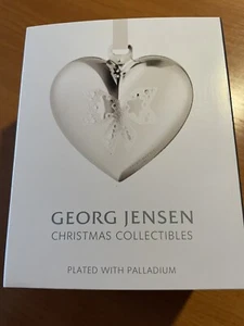 Danish Georg Jensen 2022 Christmas Decoration Heart - Silver - BNIB