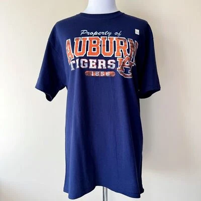 Auburn Tigers T-Shirt Mens Large NCAA College Football War Eagle Navy Blue - Image 1 of 4