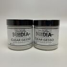 Dina Wakley MEdia Medium 4oz Jar - Clear Gesso, MDM46424, 2 Pack