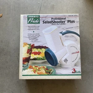 Vintage Presto Pride Brandneu Profi Salatschütze PLUS Elektrischer Hobel Zerkleinerer - Bild 1 von 5