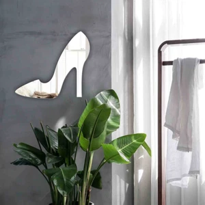 Makeup Vanity Acrylic Mirror High Heel Shaped Strong Wardrobe Door Wall Decor - Picture 1 of 5