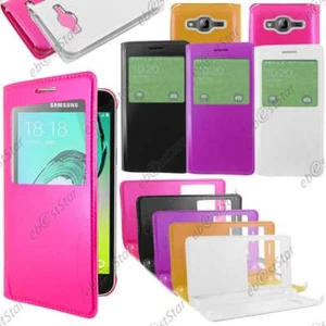 Housse Coque Etui L-View PU Cuir Samsung Galaxy J3 SM-J300F Stylet Film Verre - Photo 1 sur 18