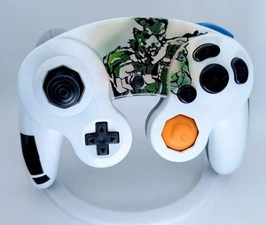 Custom Nintendo Metal Gear Snake Painted Official OEM GameCube Controller - Picture 1 of 2