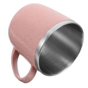 Taza de acero inoxidable para niños pequeños botella de agua de metal con mango - Imagen 1 de 12