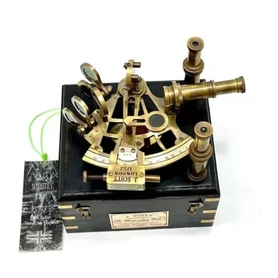 Antique Brass Nautical Functional Maritime Sextant Navigation Working Product - Image 1 of 4