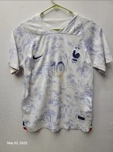 France Kylian Mbappe Official Nike Away Shirt 2022 World Cup EURO 24 Qual Jersey - Picture 1 of 16