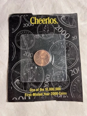 Sealed 2000 Cheerios Lincoln Penny Cent with COA United States Mint - Image 1 of 4
