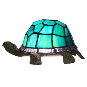 Lámpara de noche tortuga estilo Tiffany vitral acento niños regalos cabecera... - Imagen 1 de 8