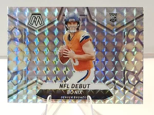 Bo Nix 2024 Panini Mosaic NFL Debut Silver Mosaic Prizm Rookie RC Broncos #271 - Picture 1 of 2