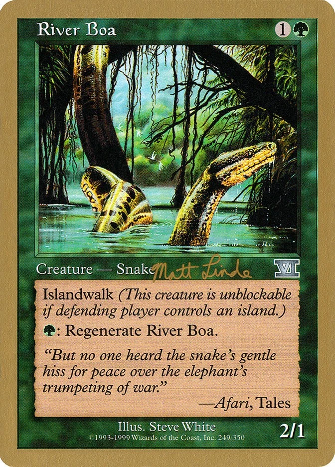 MTG River Boa (1999 Matt Linde) - World Championships #249 - Image 1 of 1