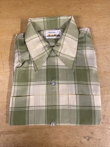 Camisa De Colección Años 60 70 Arrow Weekenders Decton Perma Hierro Sanforizado Cuello Lazo - Imagen 1 de 10